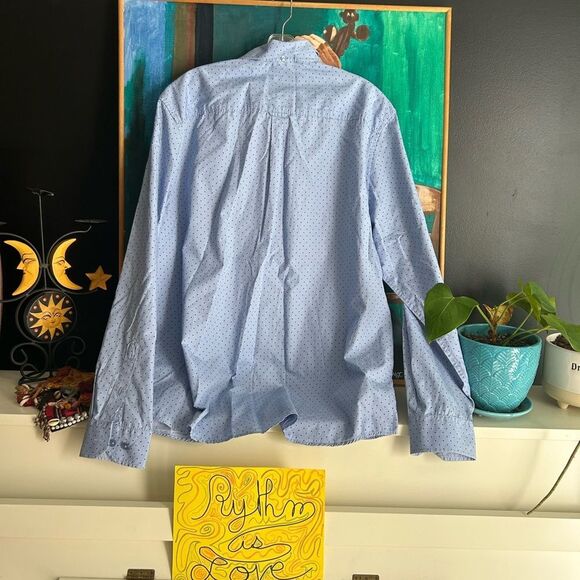 Host Pick Ben Sherman Sky Blue Dotted Button Down Shir XXL - Picture 3 of 13